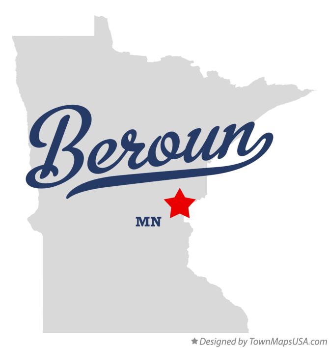Map of Beroun, MN, Minnesota