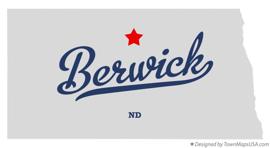 Map of Berwick, ND, North Dakota