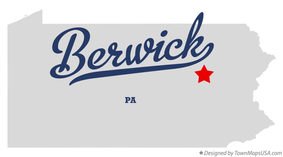 Map of Berwick, Columbia County, PA, Pennsylvania