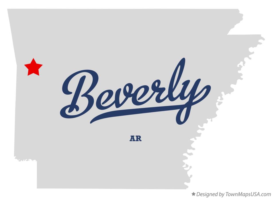 Map of Beverly, AR, Arkansas