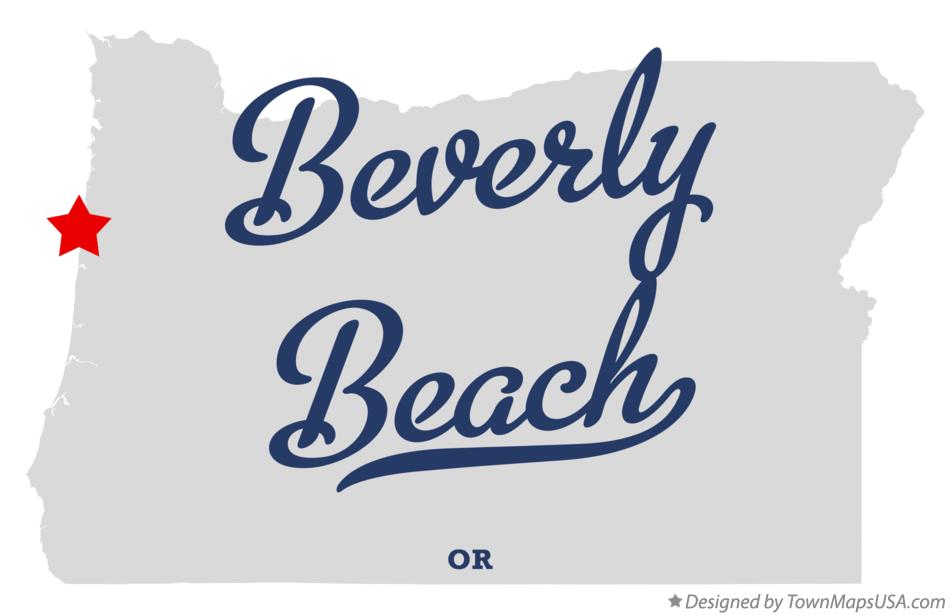 Map of Beverly Beach, OR, Oregon