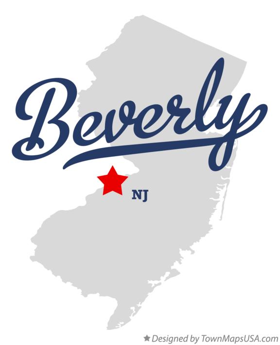 Map of Beverly, NJ, New Jersey