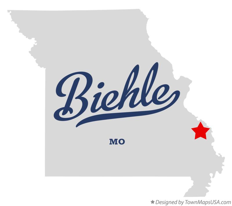 Map of Biehle, MO, Missouri