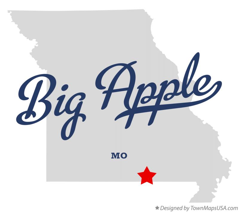 Map of Big Apple, MO, Missouri
