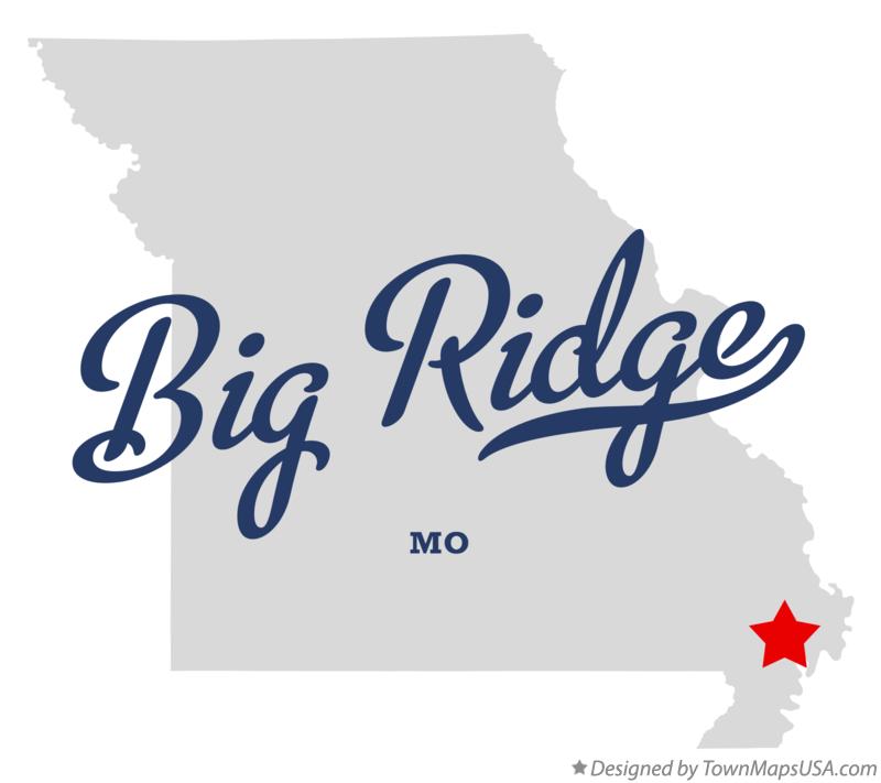 Map of Big Ridge, MO, Missouri