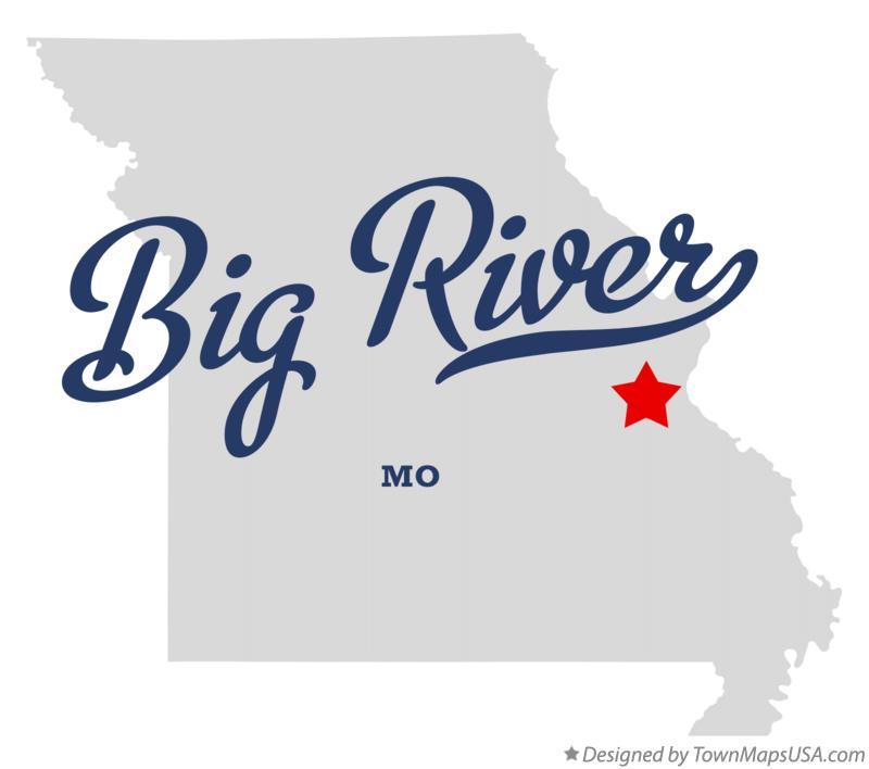 Map of Big River, MO, Missouri