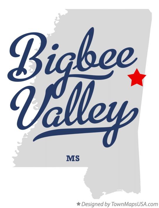 Map of Bigbee Valley, MS, Mississippi