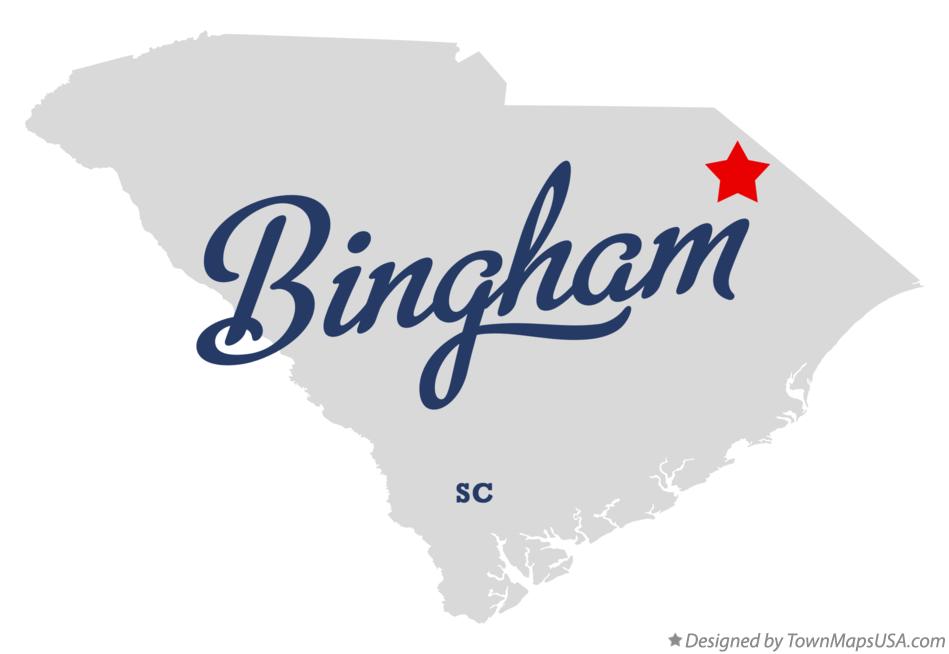 Map of Bingham, SC, South Carolina