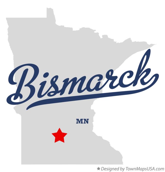 Map of Bismarck, MN, Minnesota