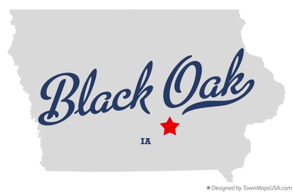 Map of Black Oak, IA, Iowa