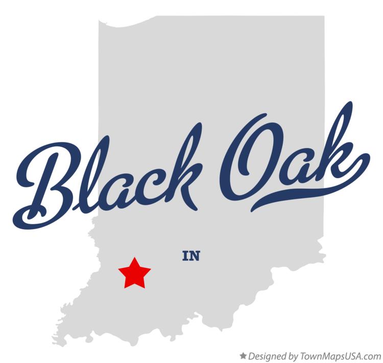Map of Black Oak, IN, Indiana
