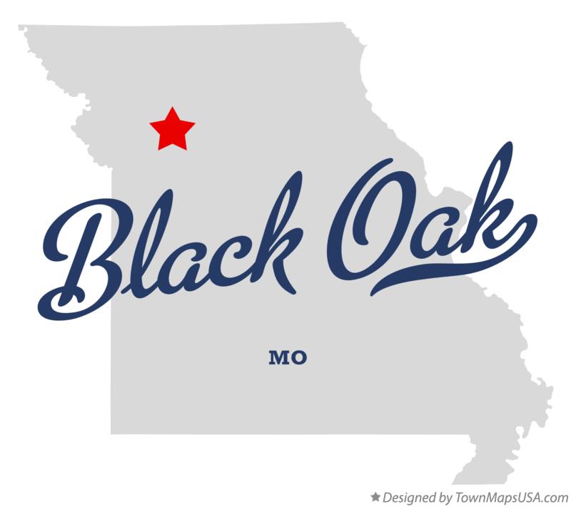 Map of Black Oak, MO, Missouri