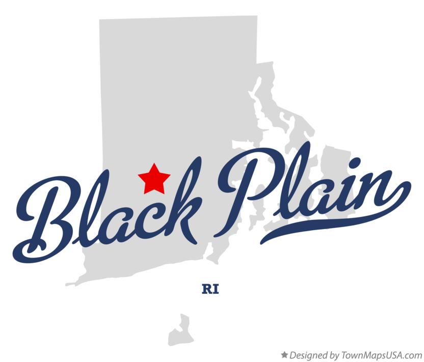 Map of Black Plain, RI, Rhode Island