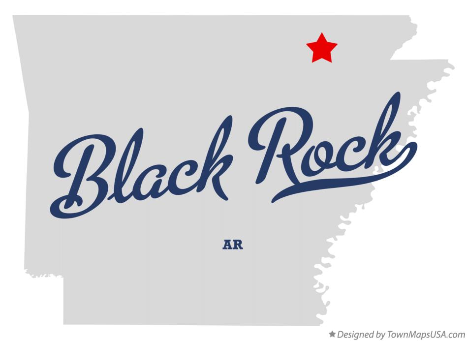 Map of Black Rock, AR, Arkansas