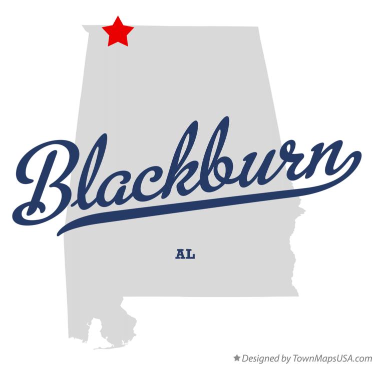 Map of Blackburn, AL, Alabama