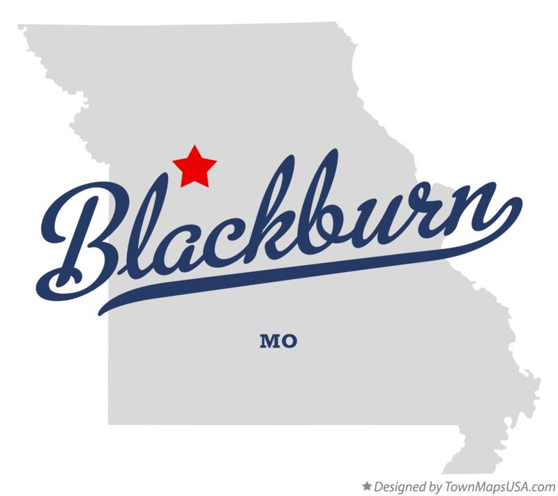 Map of Blackburn, MO, Missouri