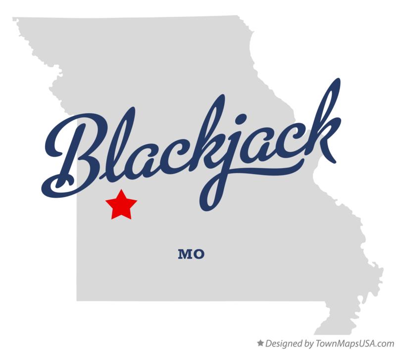 Map of Blackjack, MO, Missouri