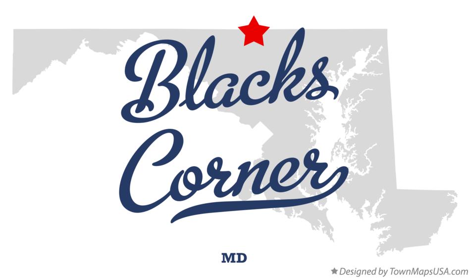 Map of Blacks Corner, MD, Maryland