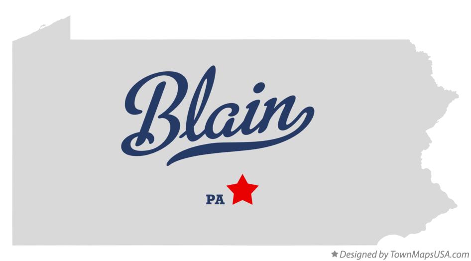 Map of Blain, PA, Pennsylvania