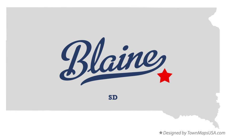 Map of Blaine, Jerauld County, SD, South Dakota