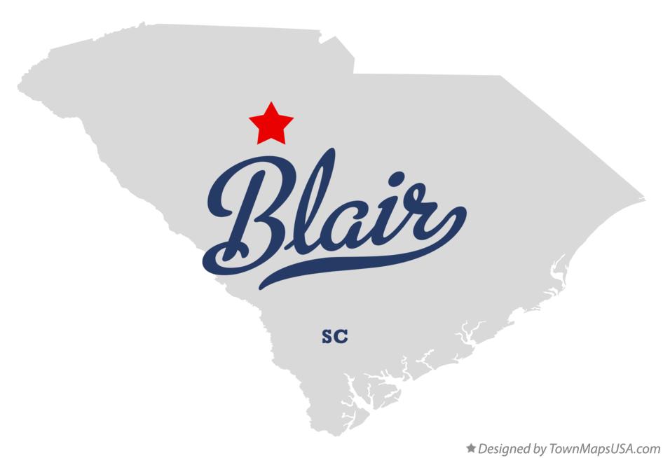 Map of Blair, SC, South Carolina
