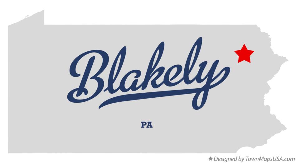 Map of Blakely, PA, Pennsylvania