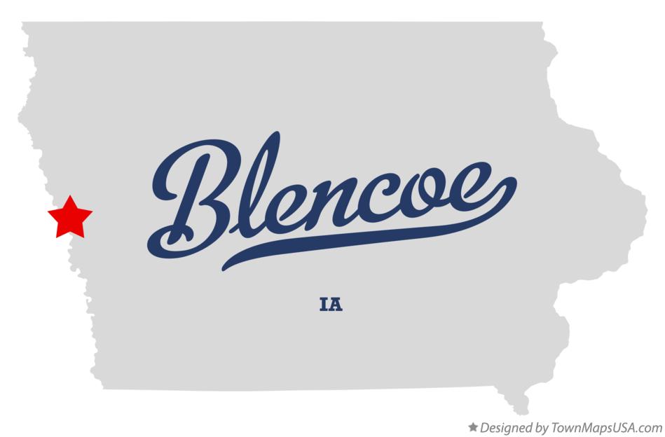 Map of Blencoe, IA, Iowa