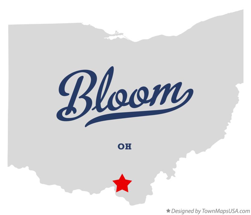 Map of Bloom, Scioto County, OH, Ohio