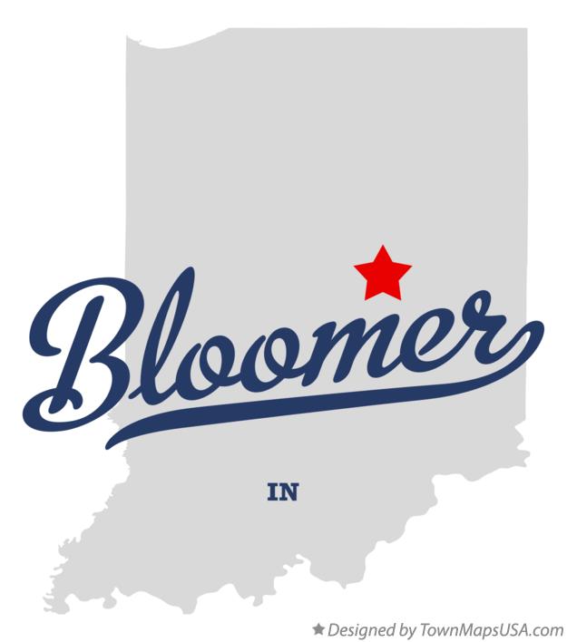Map of Bloomer, IN, Indiana