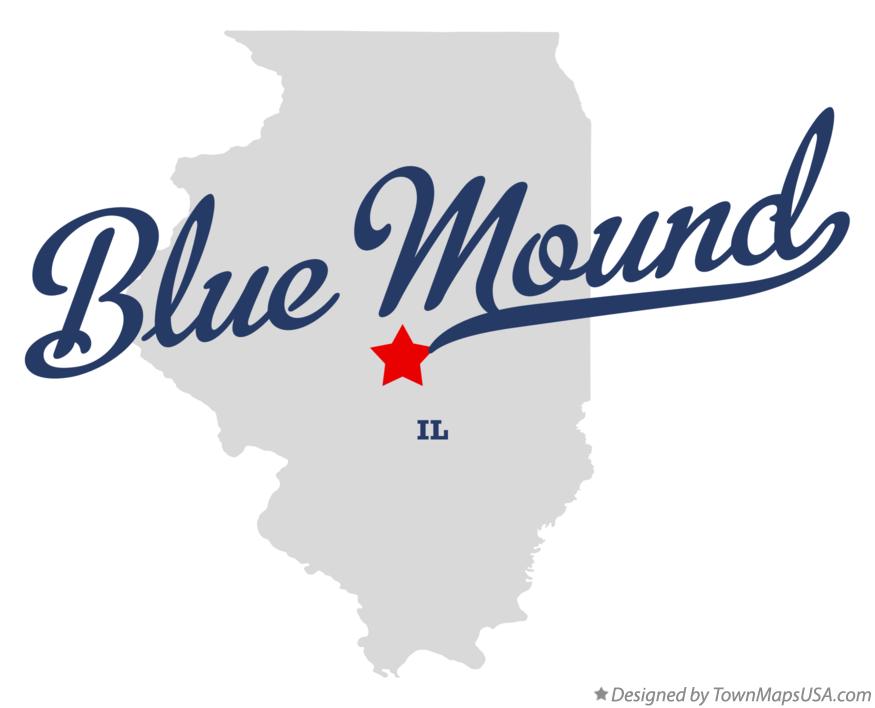 Map of Blue Mound, Macon County, IL, Illinois