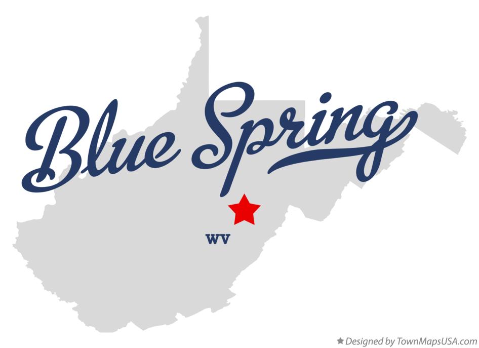 Map of Blue Spring, WV, West Virginia