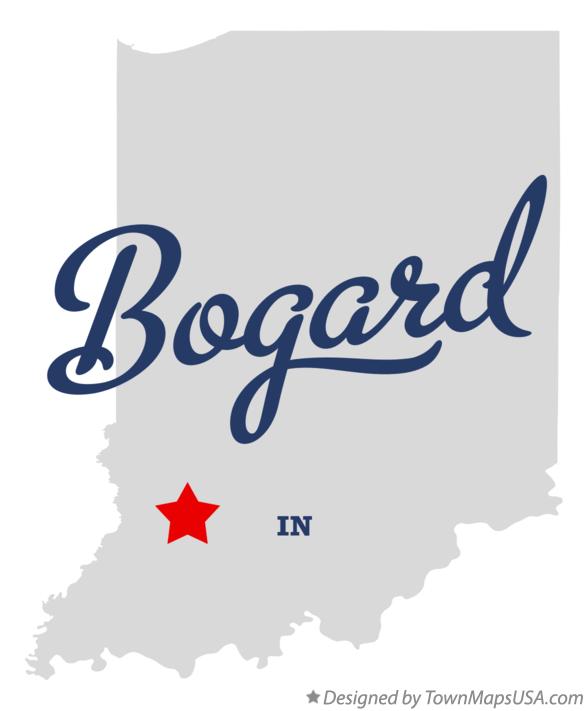 Map of Bogard, IN, Indiana