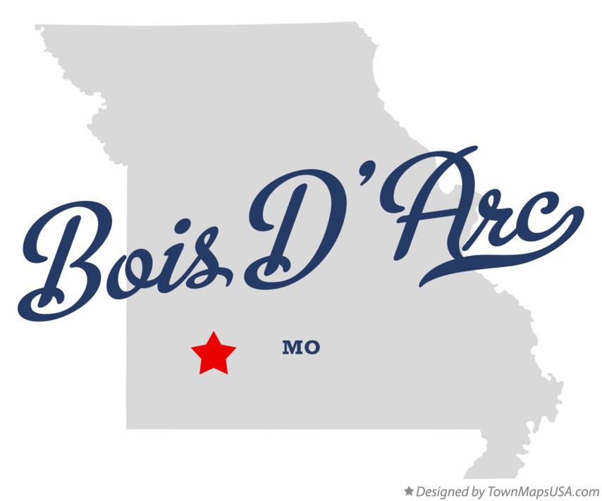 Map of Bois D'Arc, MO, Missouri