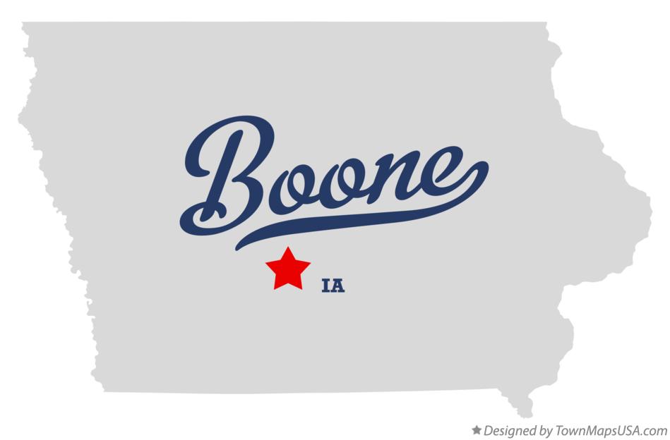Map of Boone, Dallas County, IA, Iowa