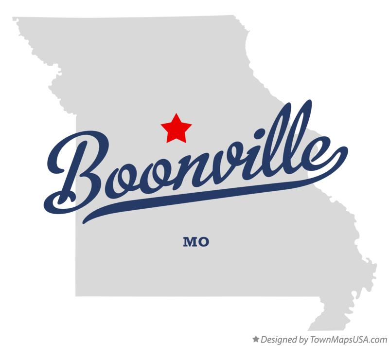 Map of Boonville, MO, Missouri