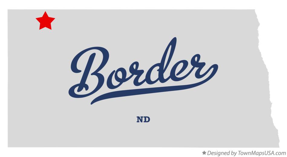 Map of Border, ND, North Dakota