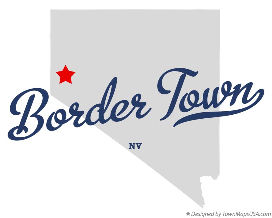 Map of Border Town, NV, Nevada