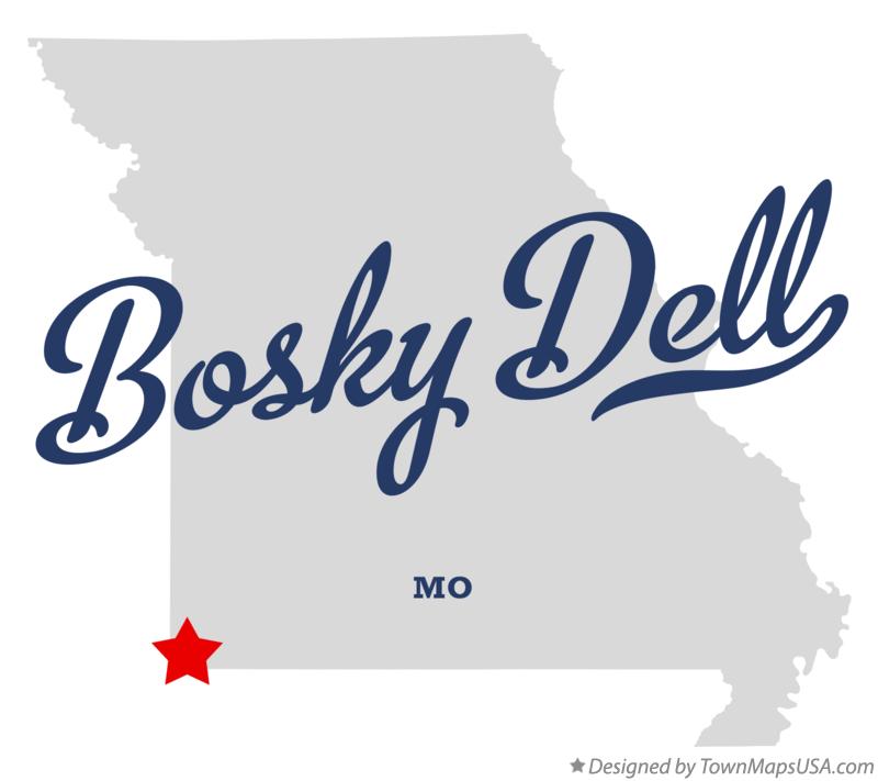 Map of Bosky Dell, MO, Missouri