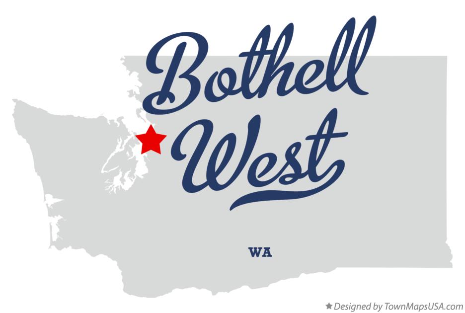 Map of Bothell West, WA, Washington