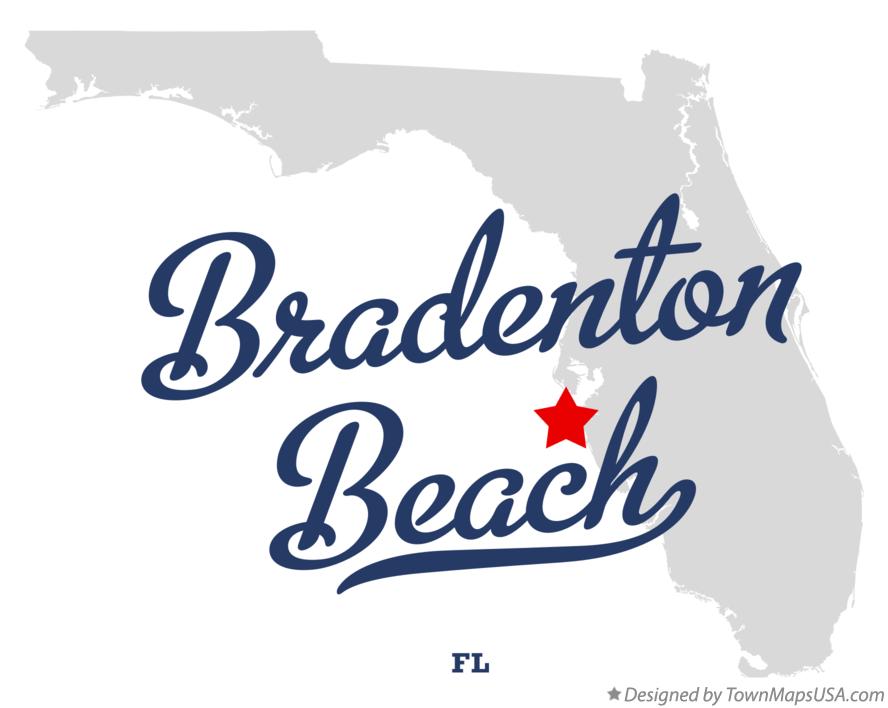 Map of Bradenton Beach, FL, Florida