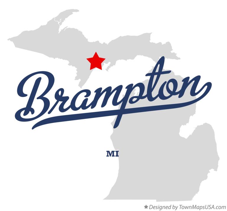 Map of Brampton, MI, Michigan