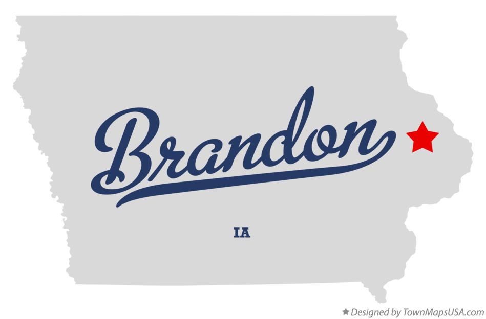 Map of Brandon, Jackson County, IA, Iowa