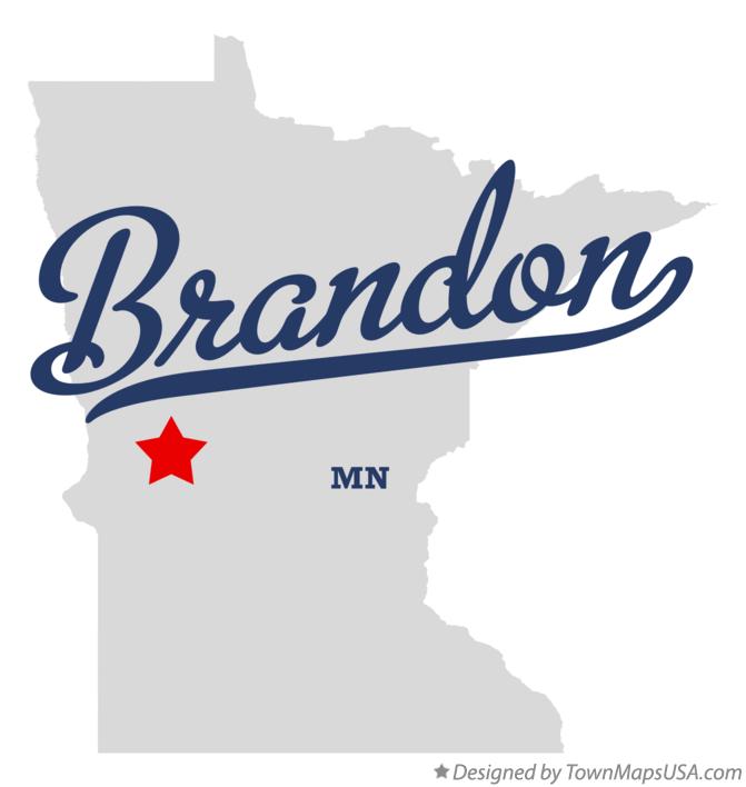 Map of Brandon, MN, Minnesota