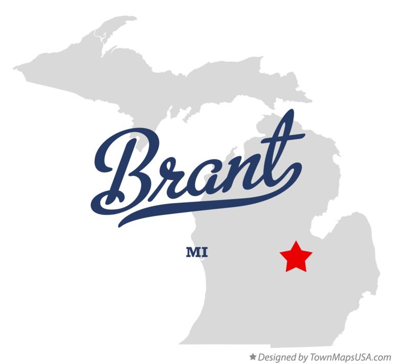 Map of Brant, MI, Michigan