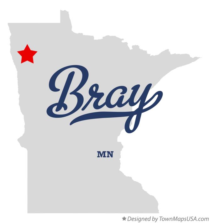 Map of Bray, MN, Minnesota