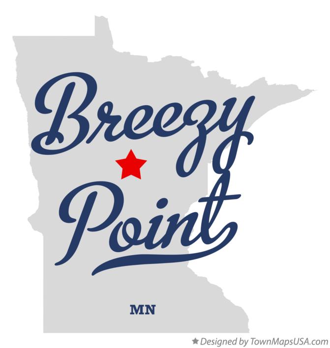 Map of Breezy Point, MN, Minnesota