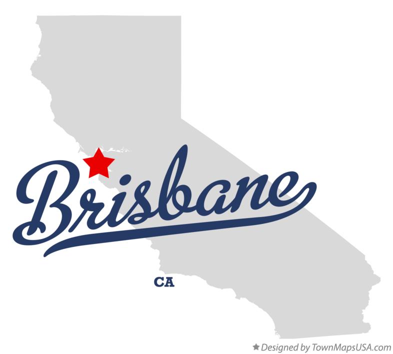 Map of Brisbane, CA, California