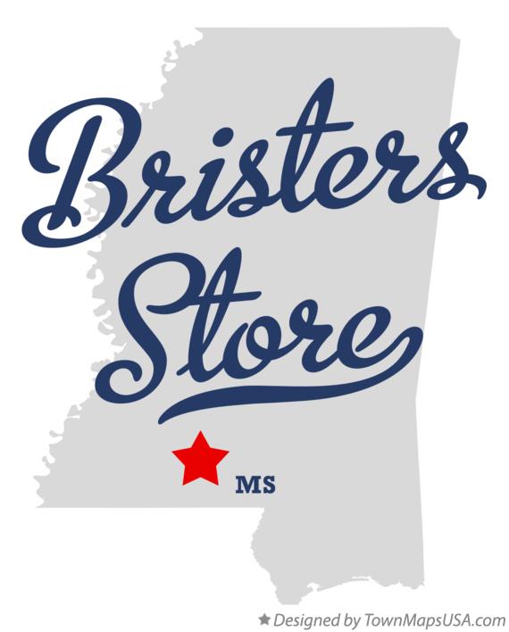 Map of Bristers Store, MS, Mississippi