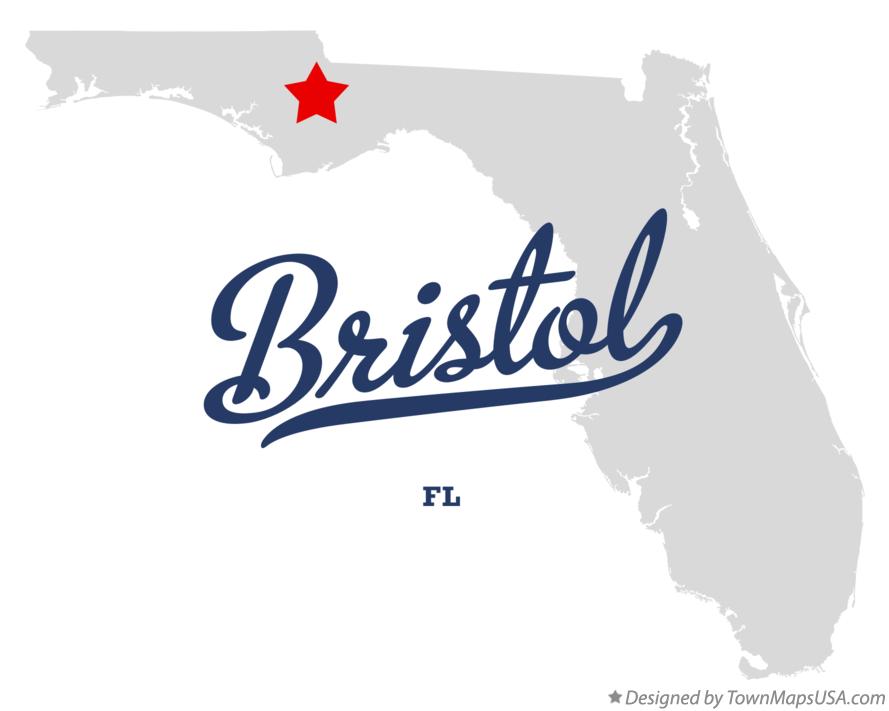 Map of Bristol, FL, Florida