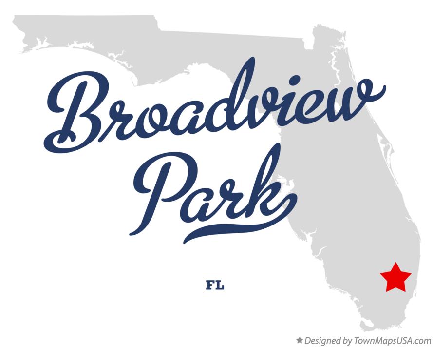 Map of Broadview Park, FL, Florida